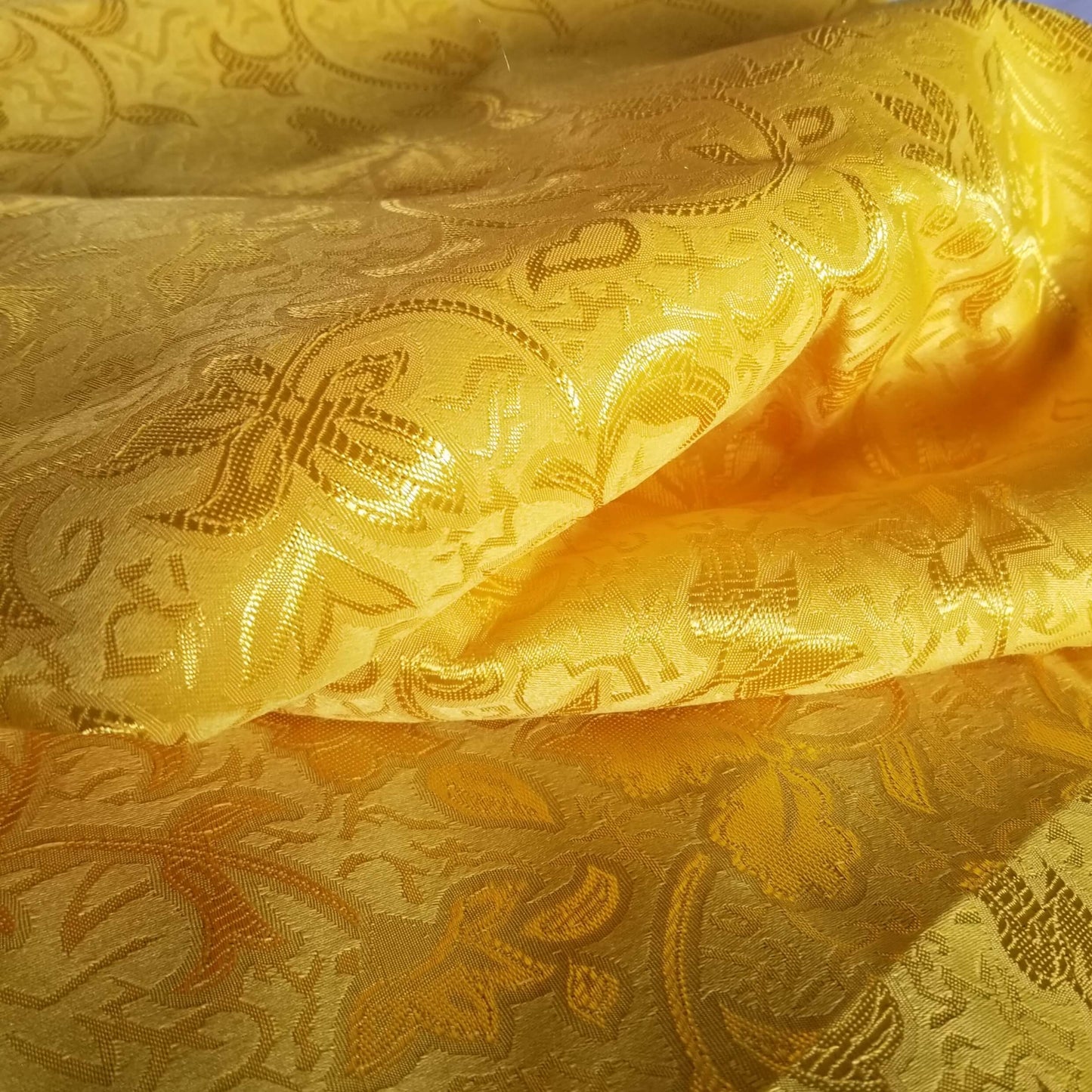 Yellow Anarkali Fabric