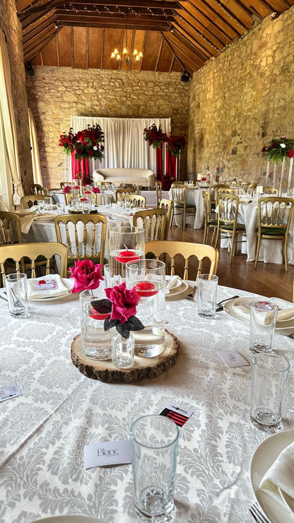 Damask Soft White Tablecloth