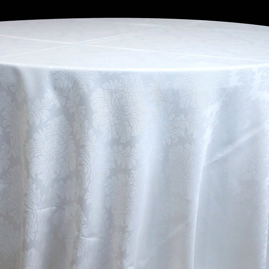 detailed white damask tablecloth - white 90x90 inch square size tablecloth for wedding