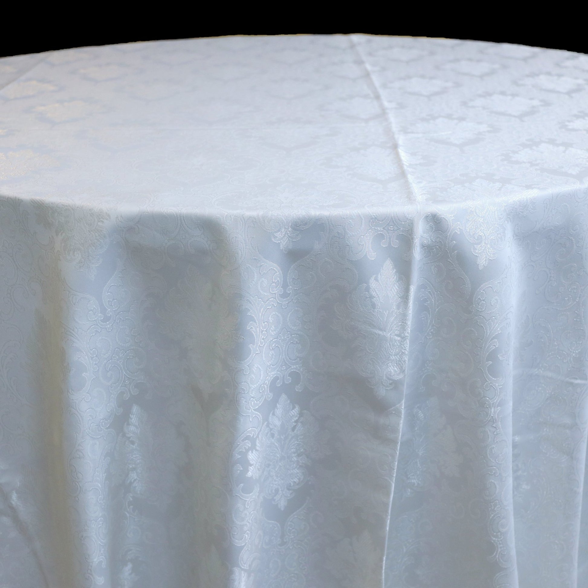 silver white jacquard tablecloth 90x90 inch square size