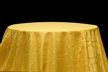 Damask Yellow Tablecloth