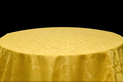 Damask Yellow Tablecloth